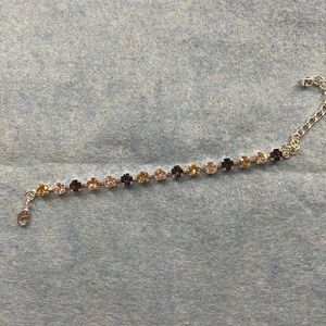 Silver plated 6mm Swarovski crystal cup chain bracelet.